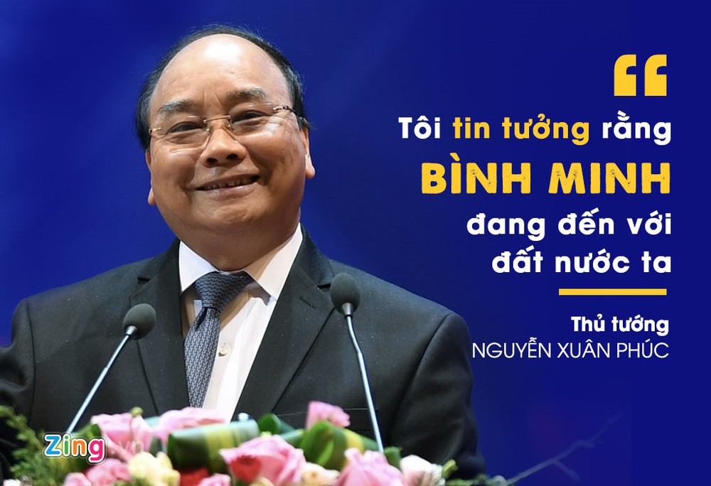 "Tôi nghĩ rằng bình minh đang đến đất nước ta, tôi tin tưởng các bạn, những doanh nghiệp sẽ đóng góp cho bình minh rực sáng trên Tổ quốc Việt Nam thân yêu. Với tinh thần đó, tôi tin tưởng rằng chúng ta sẽ xây dựng một hệ sinh thái lành mạnh, mà ở đó tất cả các thành phần kinh tế đều phát triển bình đẳng, kết nối và hỗ trợ nhau, đem lại sự thịnh vượng và phát triển kinh tế chung cho Việt Nam", Thủ tướng nhấn mạnh khi kết luận Hội nghị chiều 17/5.